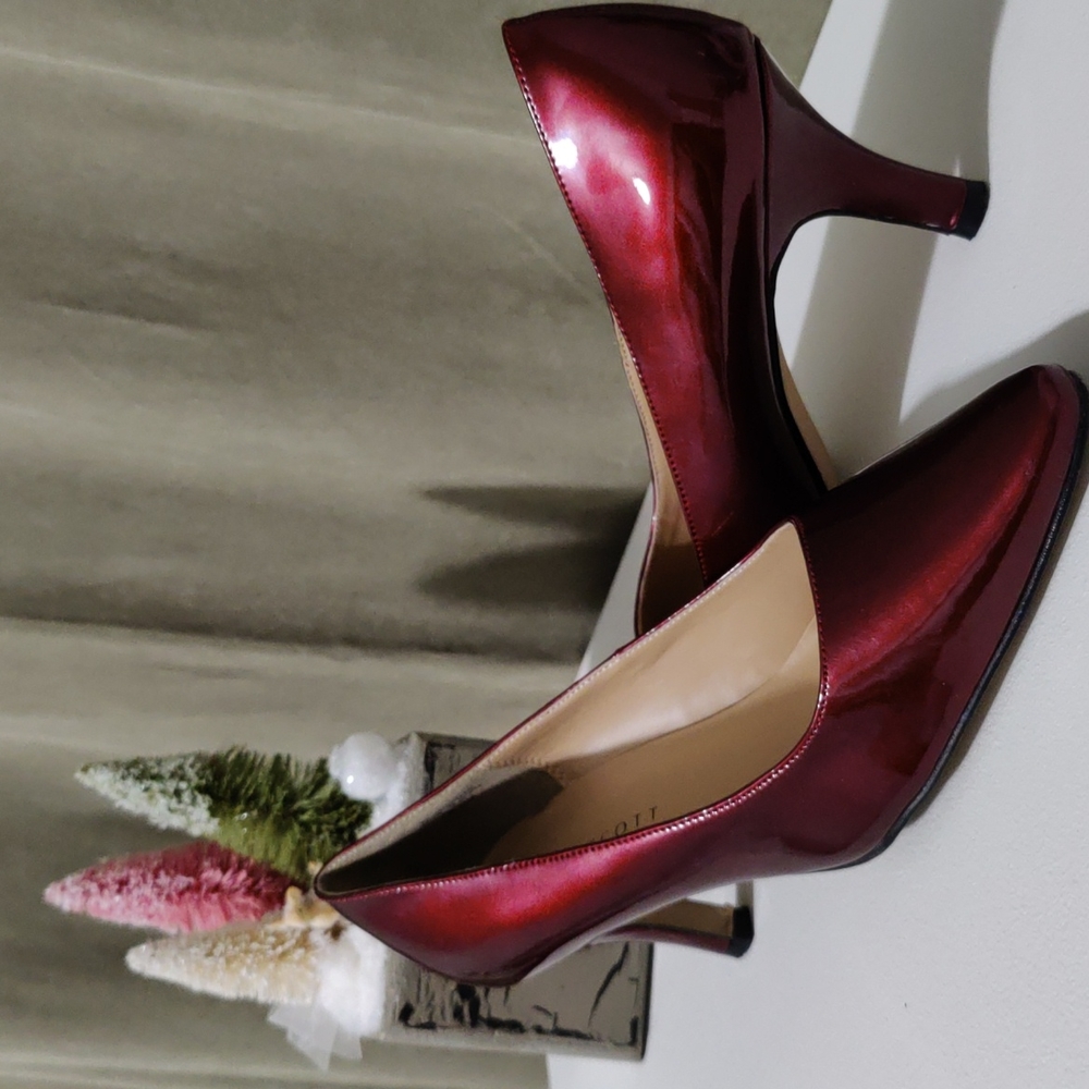 Metallic Red Pumps